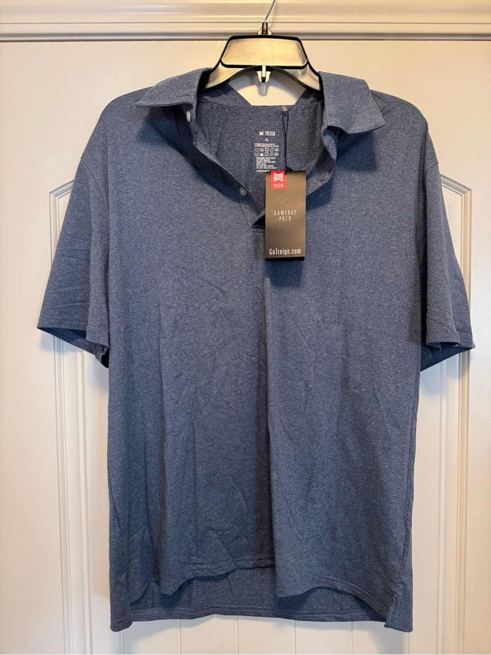 Treign Men’s Blue Heather Polo
